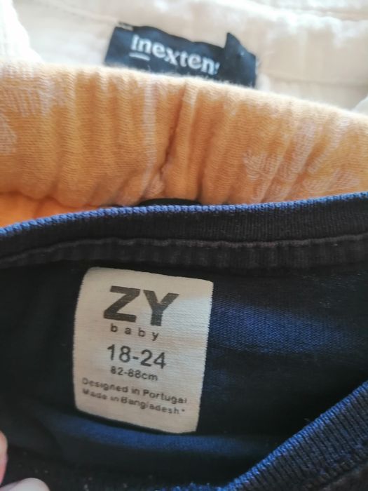 Artigos de menino verão, calções, t-shirt