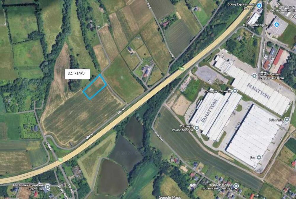 DO NEGOCJACJI_125 zł/m²_PRODUKCYJNO-USŁUGOWA_0.70 ha(S52 Bielsko - B.)