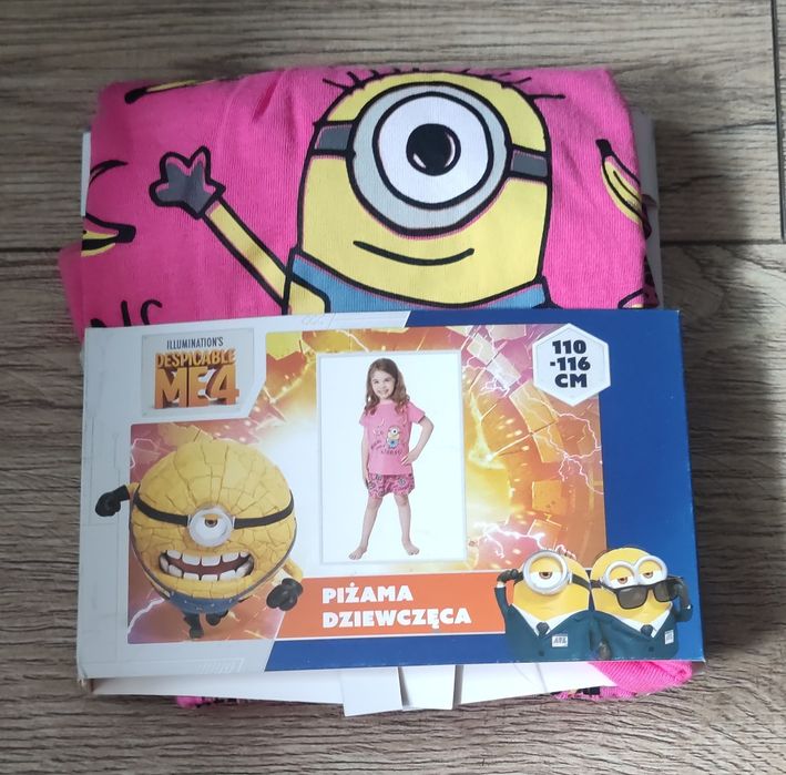 Piżama dziewczęca dwuczęściowa Minionki 110-116 nowa