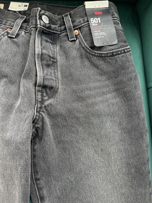 Джинси бренду Levi’s, 501 модель 90-х прямого крою, сіро-чорні