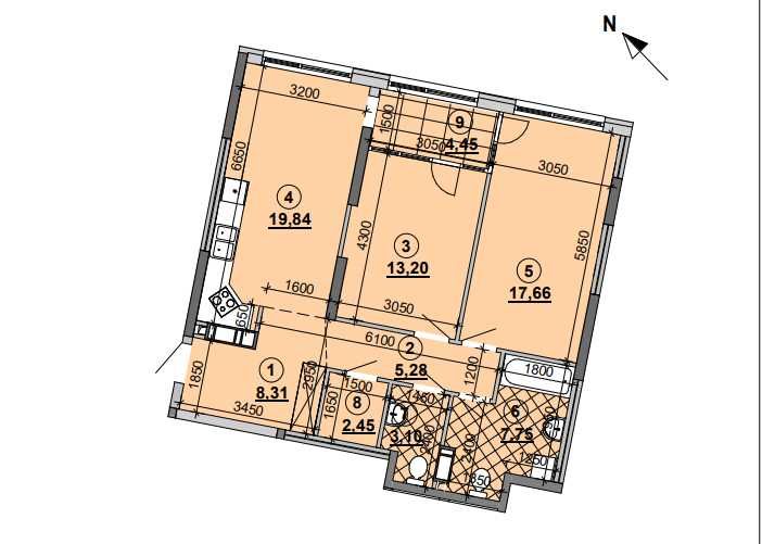 2-кімнатна квартира за адресою (площа 82 м²) - Atlanta.ua - фото 10