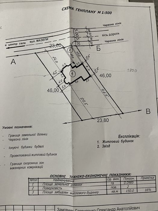 Земельна ділянка під забудову с. Новичка 10 сотих
