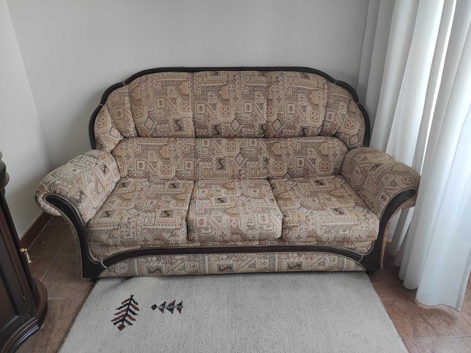 Conjunto de Sofás (Sofá-Cama 3 Lugares + 2 Sofás Individuais)