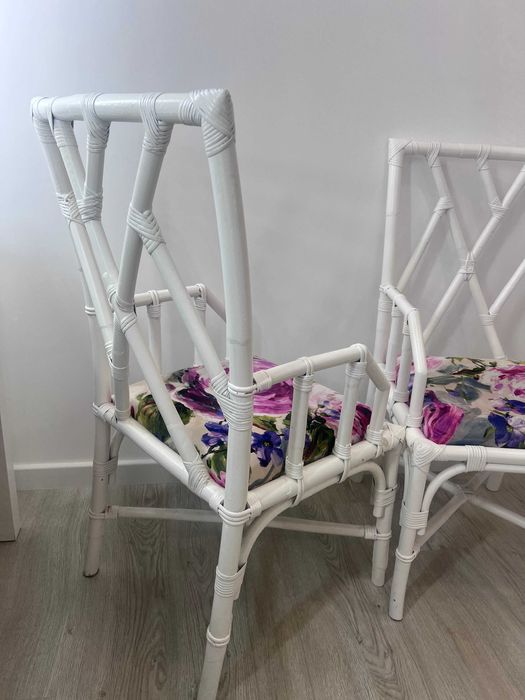 Cadeiras jardim varanda brancas