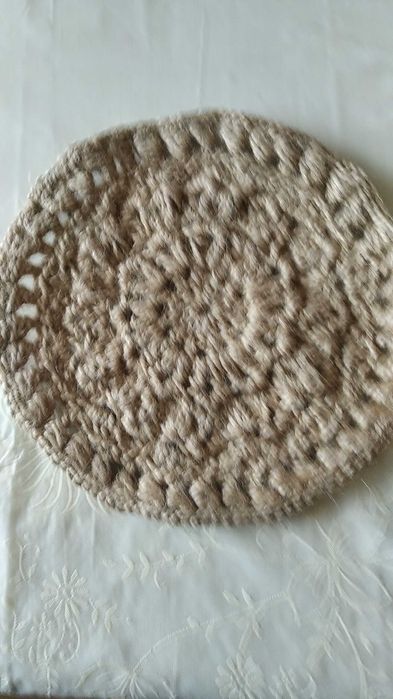 Джутовая сервировочная салфетка-подставка под гарячее