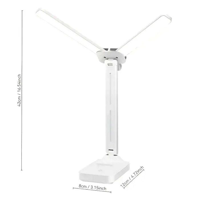 Настільна лампа з акумулятором  двома лампами LED лампа Eye protection