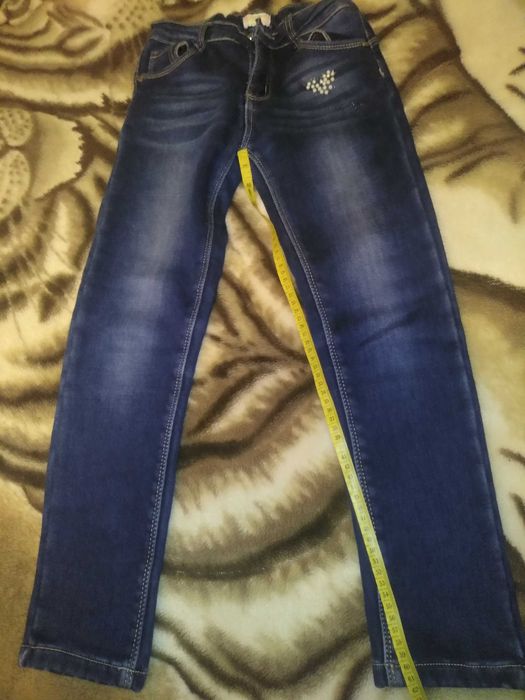 Джинсы зима девочка 9-10 лет