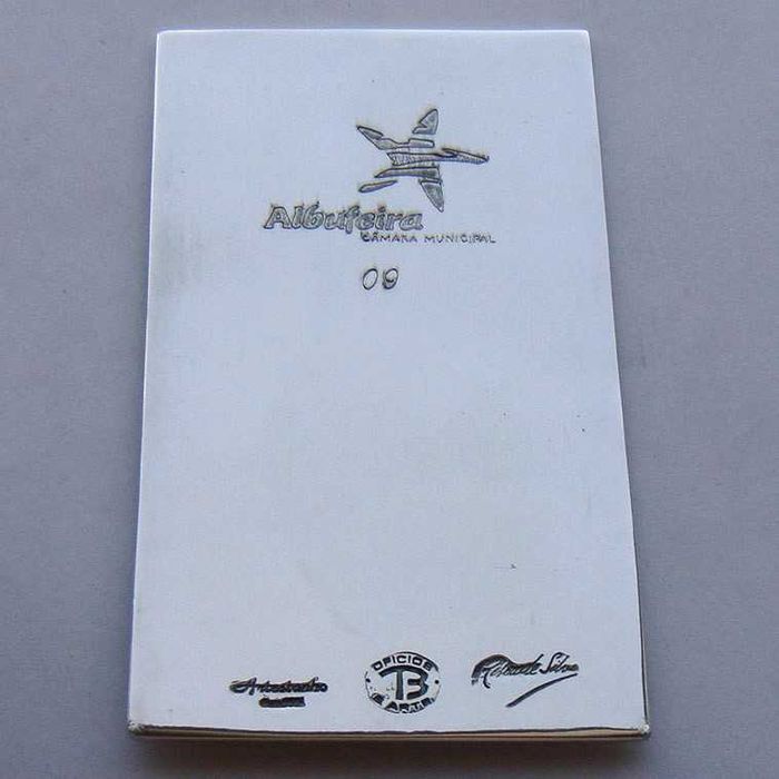 Medalha de Estanho da Torre do Relógio em Albufeira Algarve em Estojo