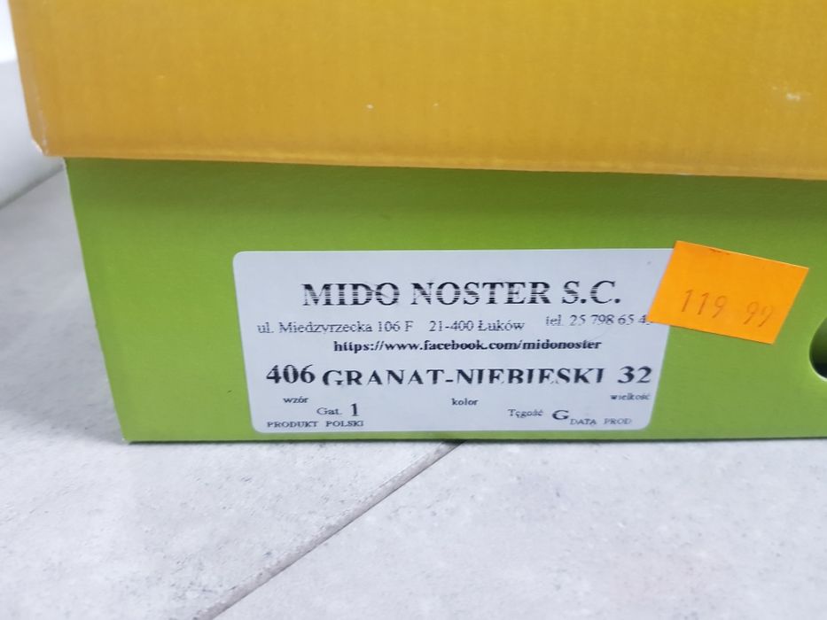 Buty komunijne chłopięce  granatowe rozm 32