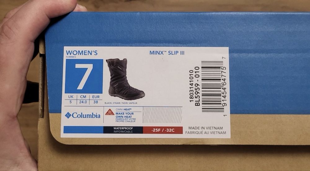 Оригінал Жіночі Columbia та Minx Mid III Waterproof ( 23,5см, 24см)