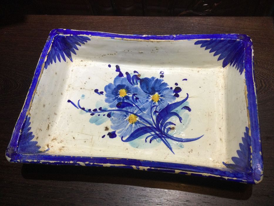 Travessa Faiança Portuguesa séc XVIII Rara 28,5 cm