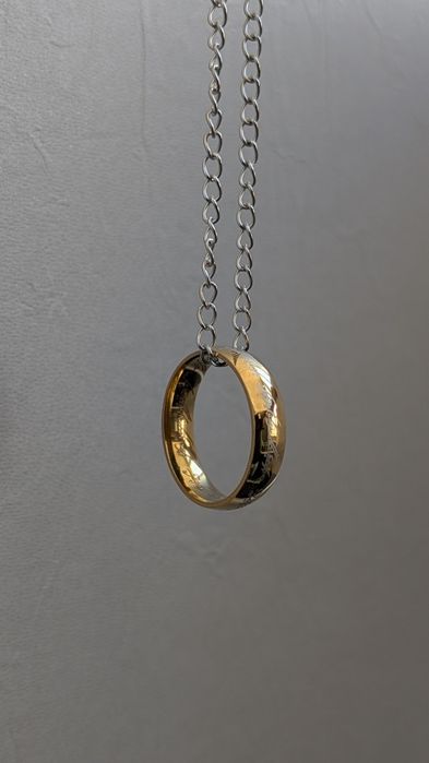 The lord of the rings Золотое Кольцо на цепочке Властелин колец