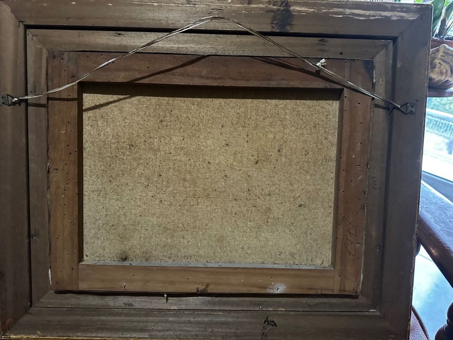 Pintura impressionista a óleo assinada