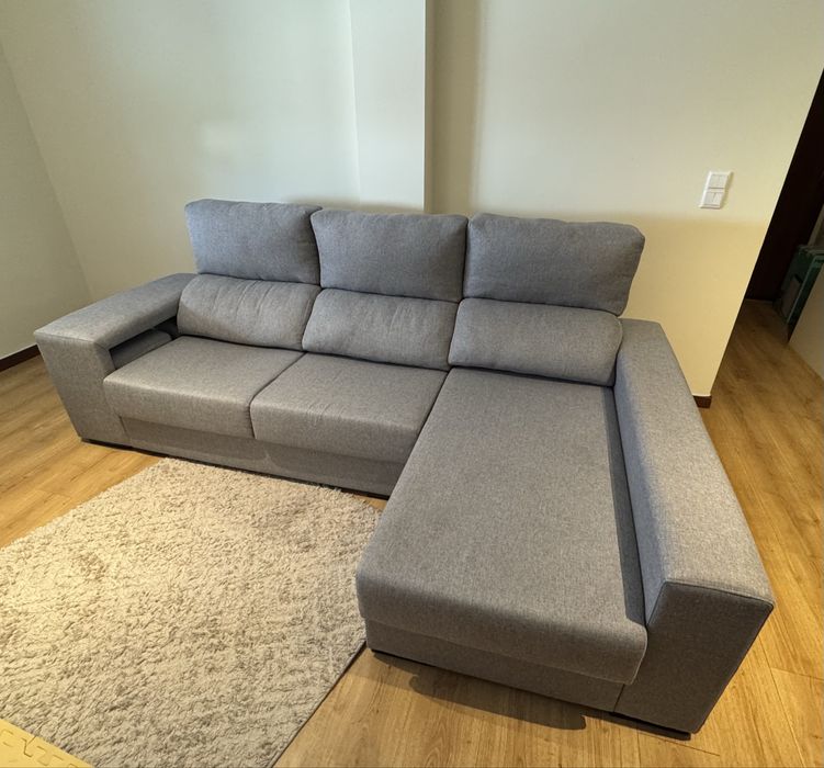 Sofá 3 lugares com chaise longue