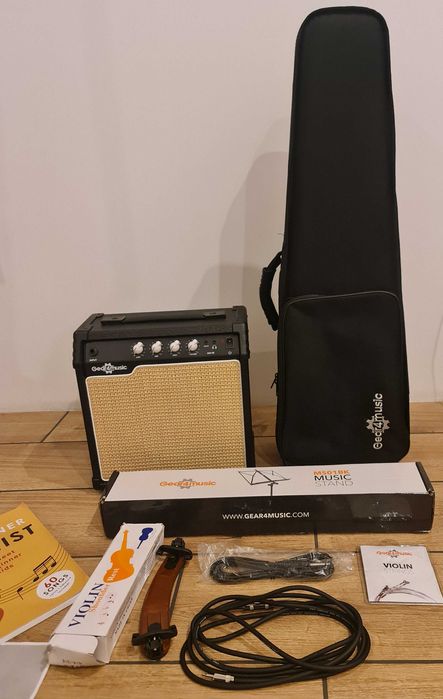 Skrzypce elektryczne Gear4Music  peĺen zestaw