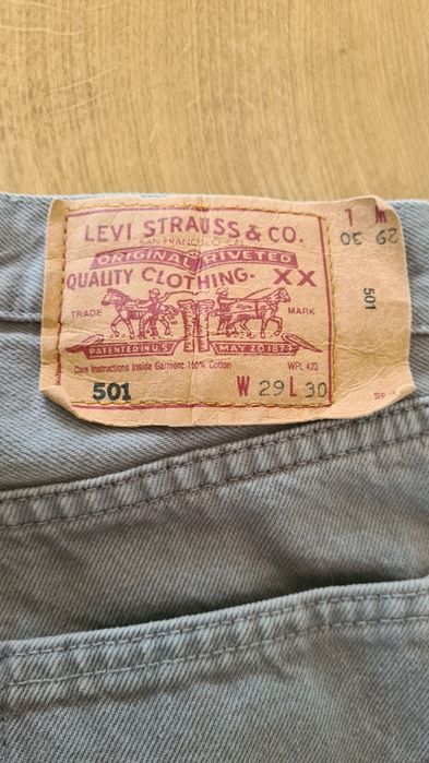 Krótkie spodenki Szorty Levis Levi's 501. Szare Brązowe. Rozmiar W29
