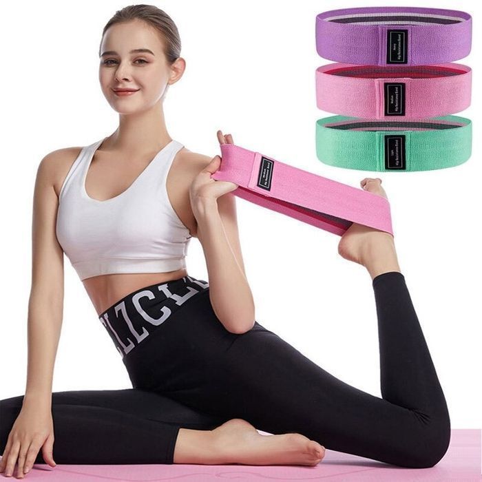Zestaw 3X Mocne Gumy Do Ćwiczeń Opaski Materiałowe Oporowe Taśmy