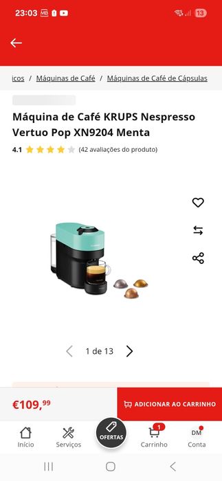 Maquina de cafe nexpresso