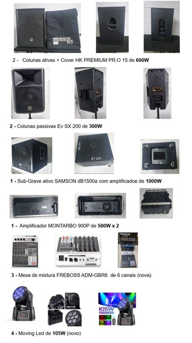 Aparelhagem de som profissional