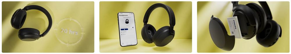 Słuchawki nauszne PHILIPS TAH8000EBK/00 ANC Czarny, jak nowy