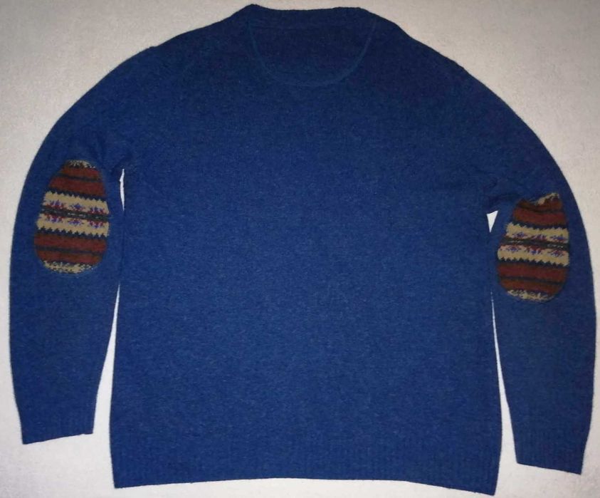 SIMON CARTER London Sweter Męski M Oryginalny Wełna Jagnięca