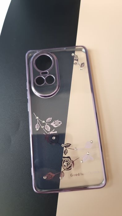 Etui Błyszczące do OPPO Reno 10 / 10 Pro 5G Plecki z Kwiatami case 2w1