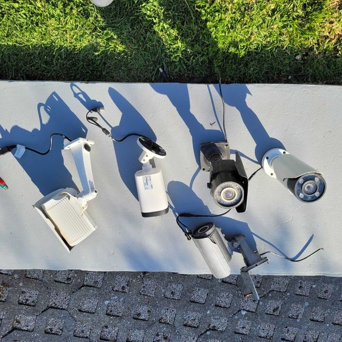 5 Câmaras de vigilância CCTV usadas, funcionantes