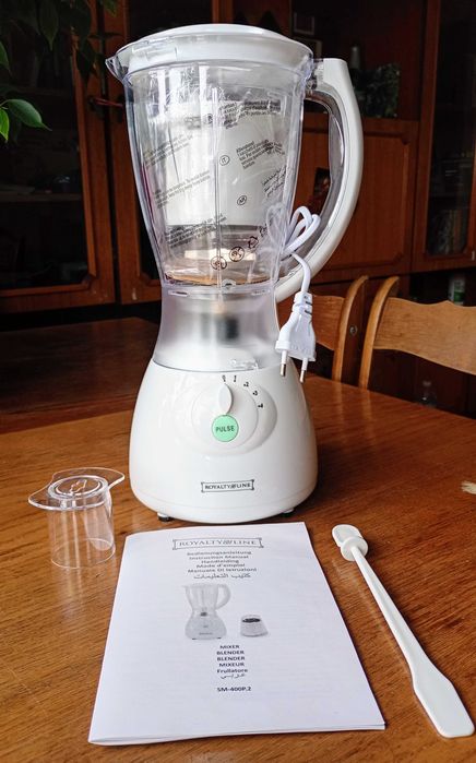 Блендер стаціонарний Royalty Line RL-SM-400P + млинок | 400Вт | 1.5л