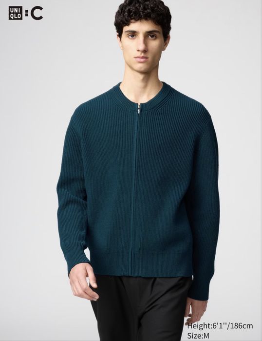 Кардиган кофта з кишенями на блискавці на всю довжину uniqlo