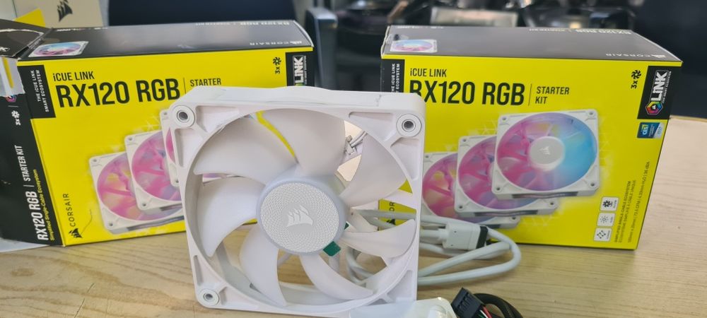 Ventoinhas corsair rgbCorsair iCUE LINK RX120 RGB Starter Kit