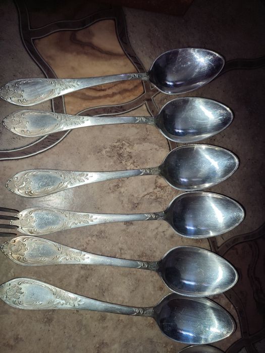 Мельхиор,столовое серебро.Клеймо МНЦ