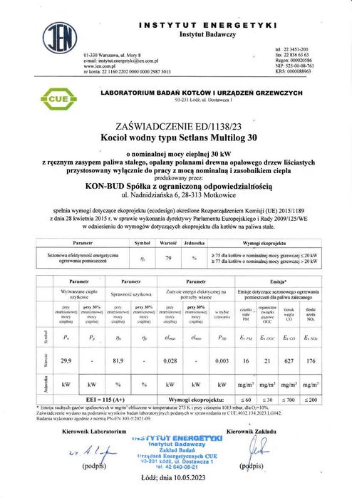 Kocioł zgazujący drewno SETLANS Multilog 30 kW