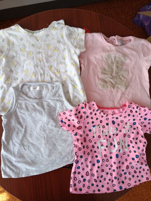 Bluzeczki 74 z krótkim rękawem