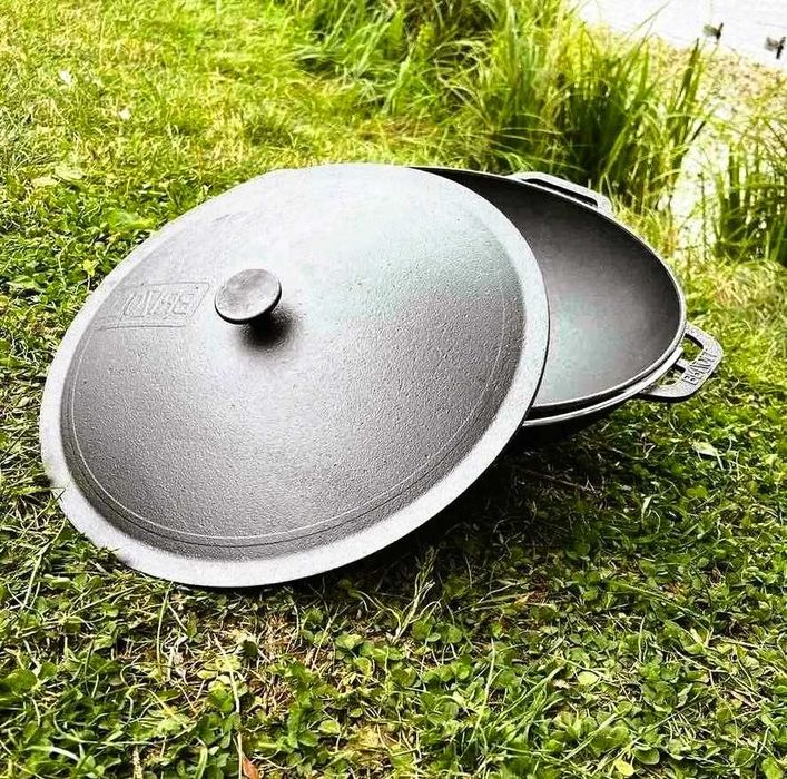 Чугунный азиатский казан 6 л с крышкой котел чавун бограч плов мангал