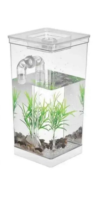 Небольшой аквариум для рыбки самоочищяющийся
