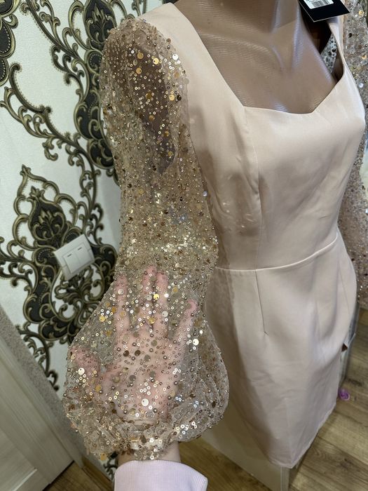 Плаття жіноче люрекс і гіпюр (блискітки)