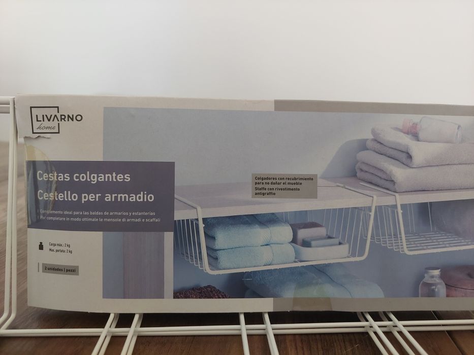 Cestos para armário (2 peças) NOVO