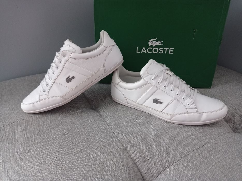 Buty Lacoste rozmiar 42 ,5 białe skóra 43 skórzane 27 cm super stan