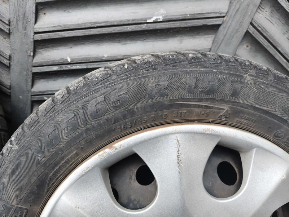 4x koło zimowe renault clio 3, felgi stalowe, kołpaki 15", 4x100, 65,1