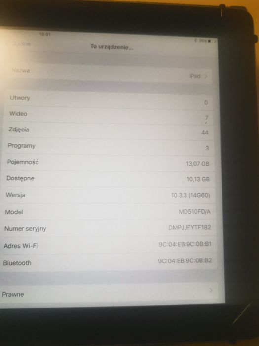 Tablet APPLE iPAD  Model MD510FD/A