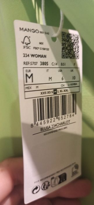 Bluzka Mango limonkowa nowa