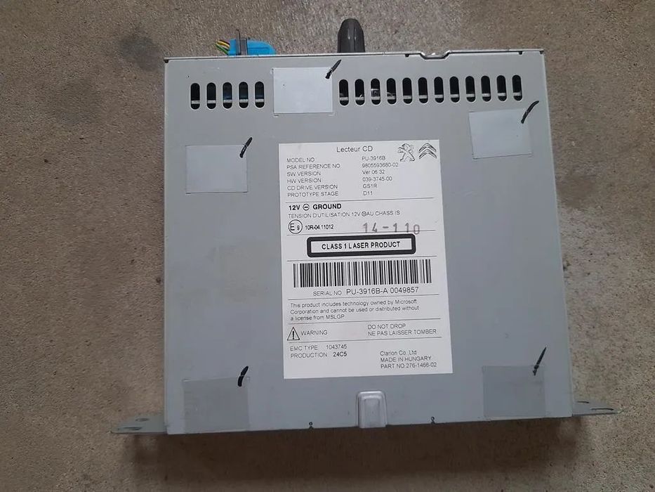 Czytnik Nawigacji CD Peugeot 308 T9 9805593680