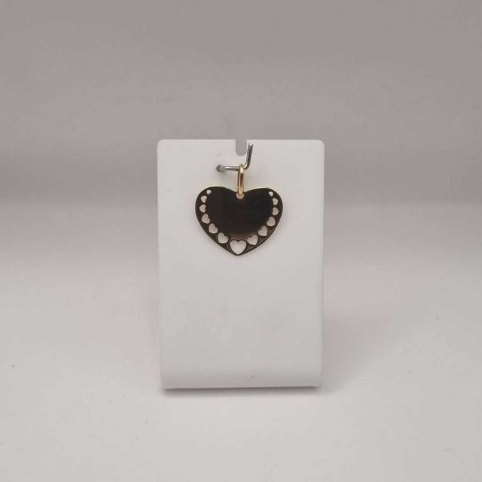 Złota zawieszka pr. 585 blaszka serce - nowa