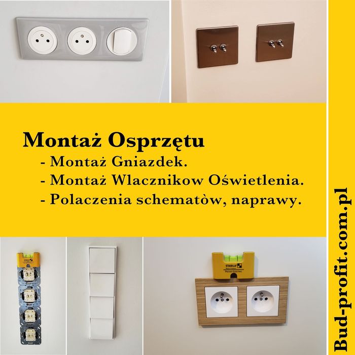 Elektryk Warszawa, Podlaczenie plyty, Naprawa usterek, Montaż osprzetu