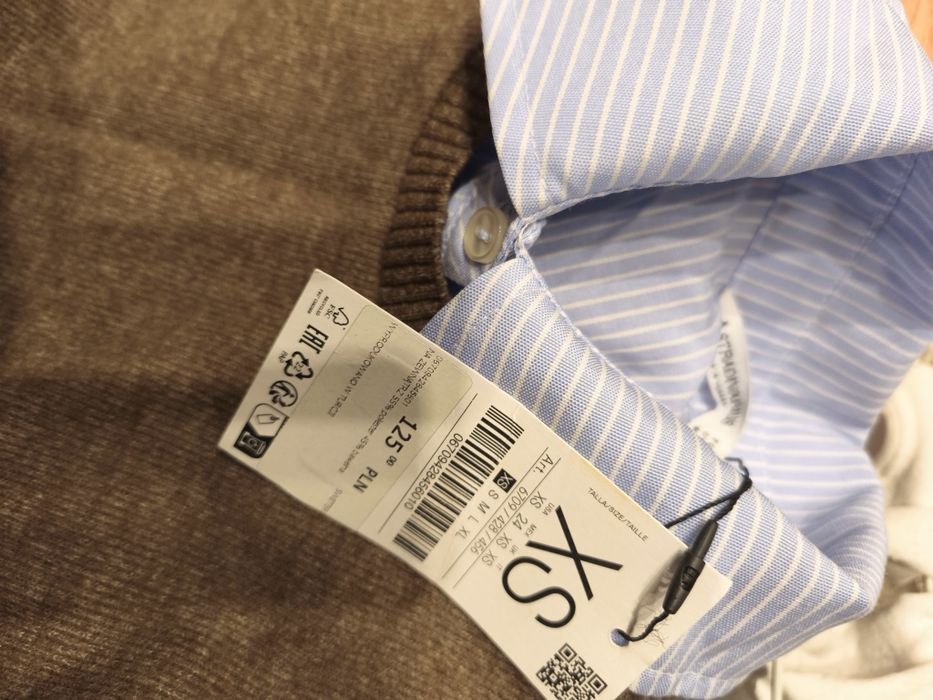 Sweter z koszulą xs