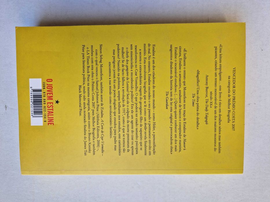 NOVO "O Jovem Estaline" livro de Simon Sebag Montefiore
