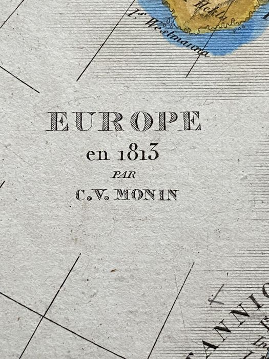 Антикварная карта Европы  18 век  оригинал  мапа подарок руководителю