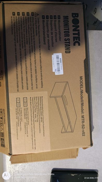 BONTEC podstawa pod monitor z uchwytem na telefon