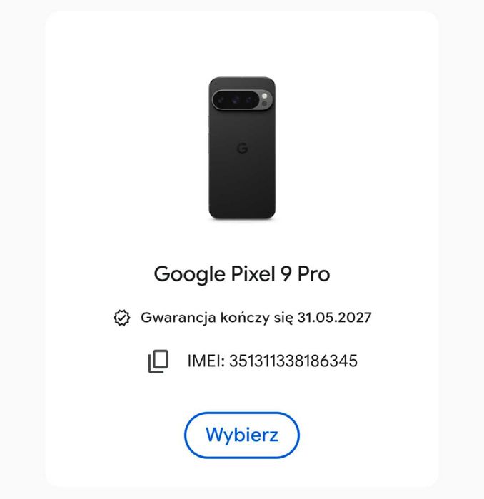 Google Pixel 9 Pro 16/128GB Obsydian