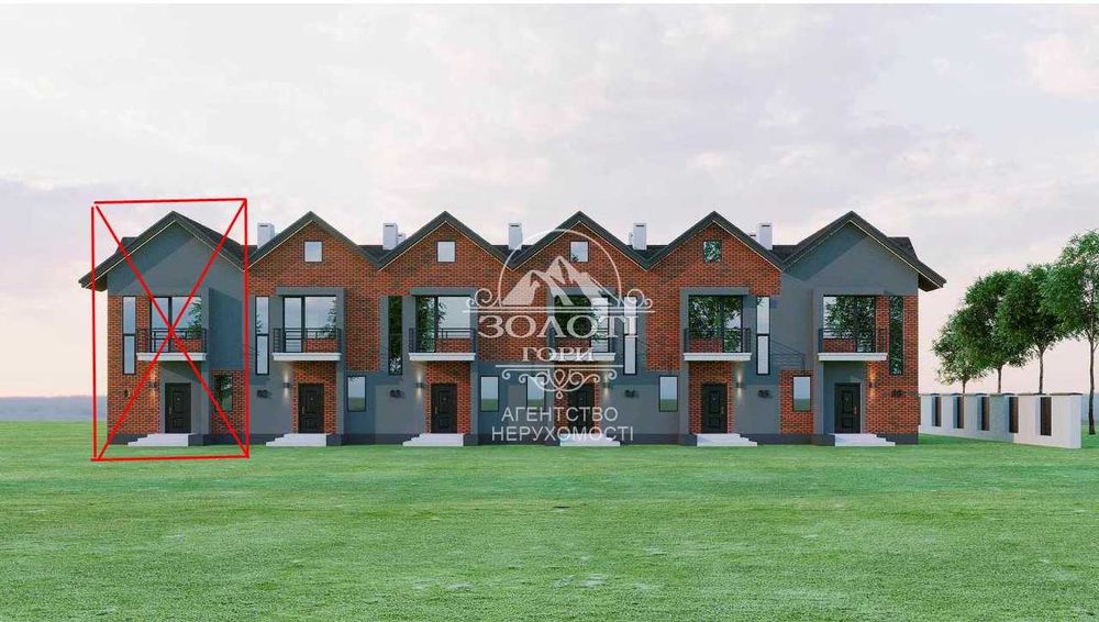 Двоповерховий таунхаус біля ліцею,120кв.м.паркомісце,13кВ.,септик 6куб